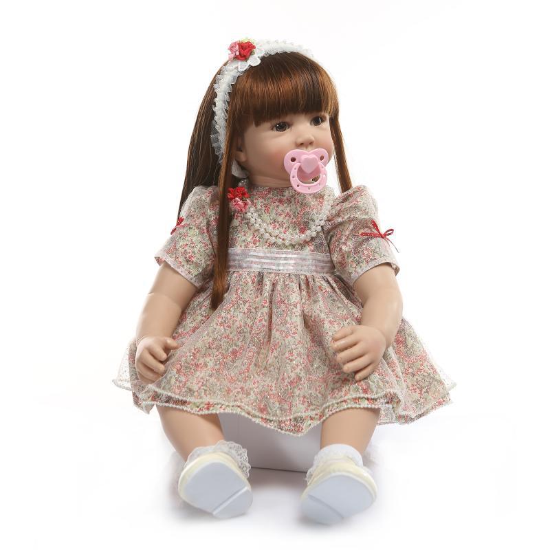 NPK nuevo pelo largo reborn niño princesa muñeca hermosa falda niñas como para acompañar Juguetes