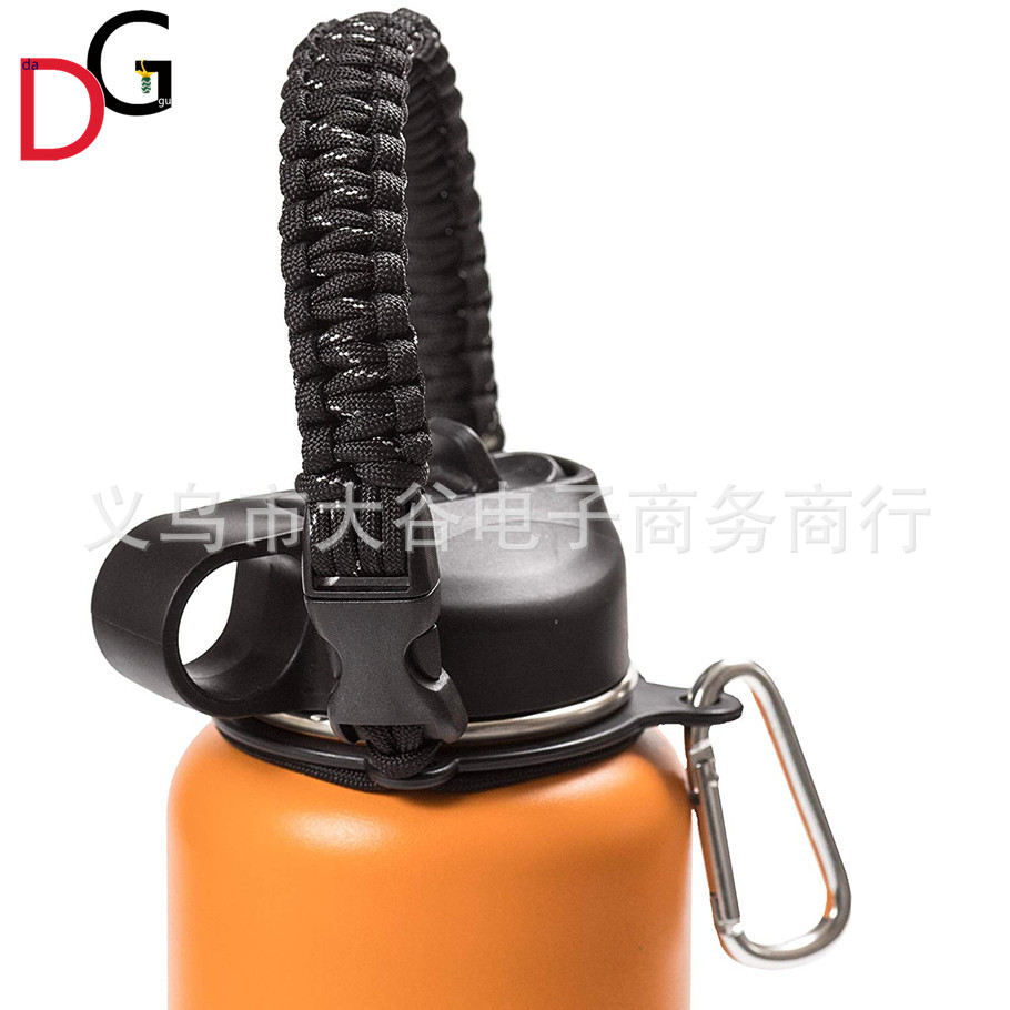 Amazon hidro frasco espacio olla llevar cuerda boca ancha taza de agua cuerda trenzada hervidor llevar cuerda portátil