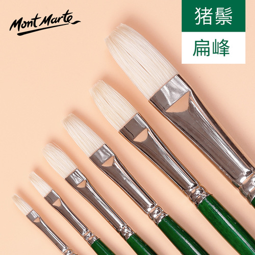 Montmartte Oil Brush Set Sable Long Flat Peak Oil Brushes Studio Acrylic Brushes Oil Pastel Brushes