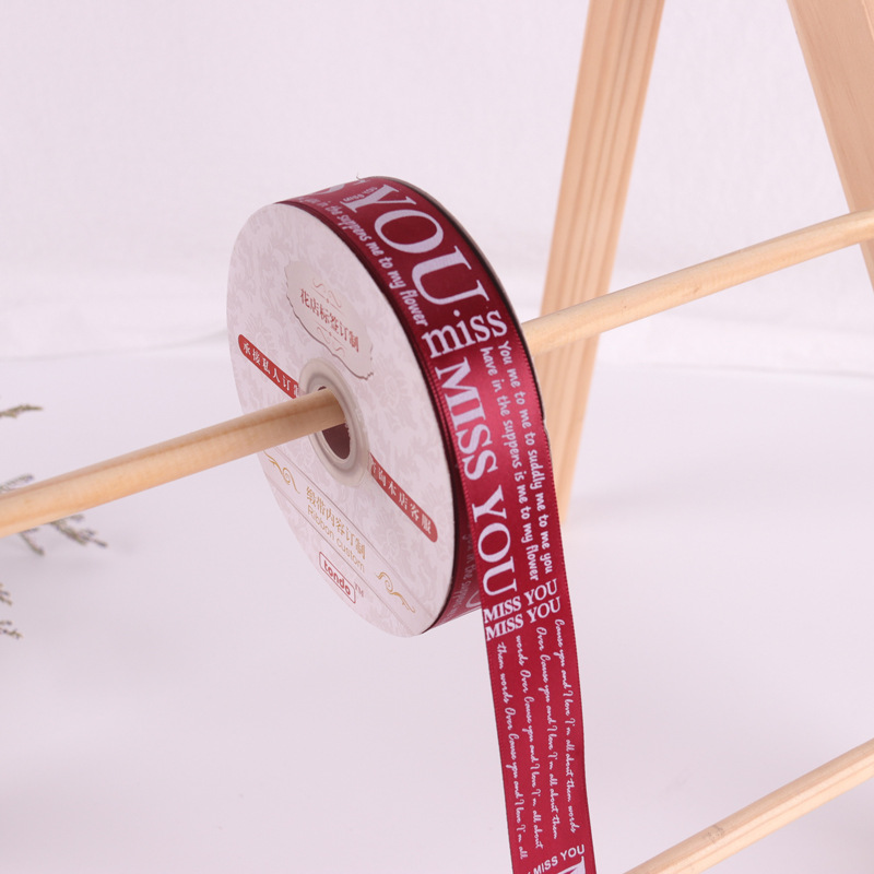 2,5 cinta inglesa bolsa de cinta de impresión cinta flor arco flor caja de regalo pastel ramo material de embalaje