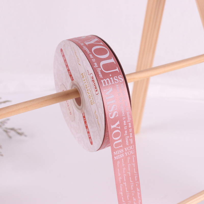 2,5 cinta inglesa bolsa de cinta de impresión cinta flor arco flor caja de regalo pastel ramo material de embalaje