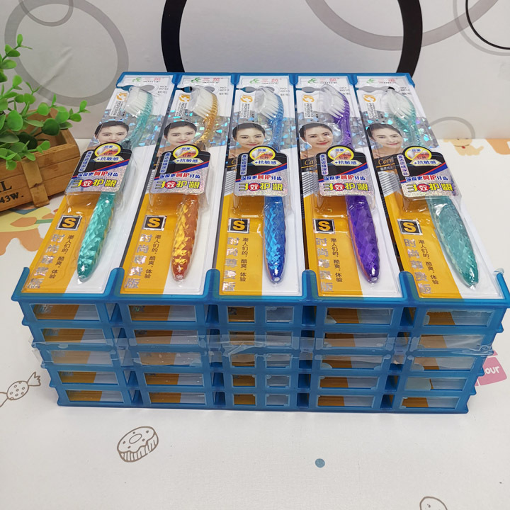 D1324 6010 # cristal cepillo de dientes adulto hogar viaje filamento suave piel limpia 2 yuanes tienda