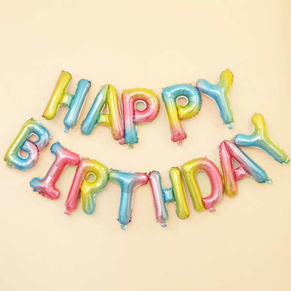 16-inch Happy Birthday Letter Set Happybirthday Aluminum Film…