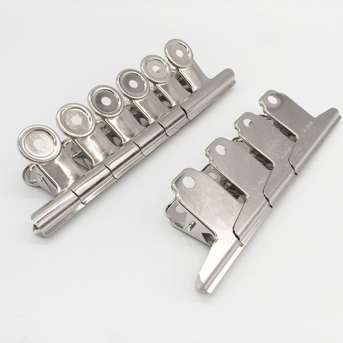 Seaman stainless steel mountain-shaped clip round bill holder office check size iron clip storage mountain-shaped clip