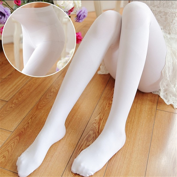 Spring and Summer Children's Dance Tights, June 1St Performance Velvet 90D Children's Large Socks, White Pantyhose