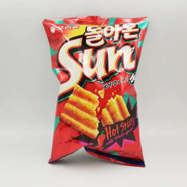 韩国进口好丽友sun太阳玉米片膨化70g波浪薯片锅巴办公室休闲网红