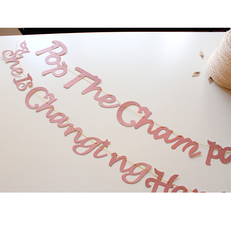 Decoración de la fiesta de soltero Garland pop el Cham pagne ella está cambiando su nombre