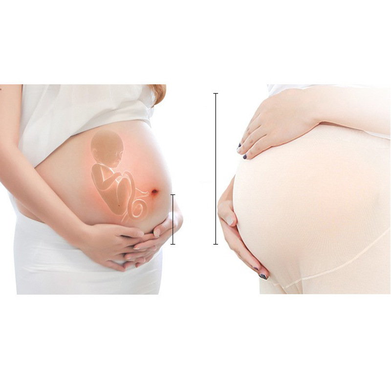 Nueva primavera y verano maternidad vientre apoyo seguridad leggings sexy encaje borde transpirable modal pantalones de seguridad