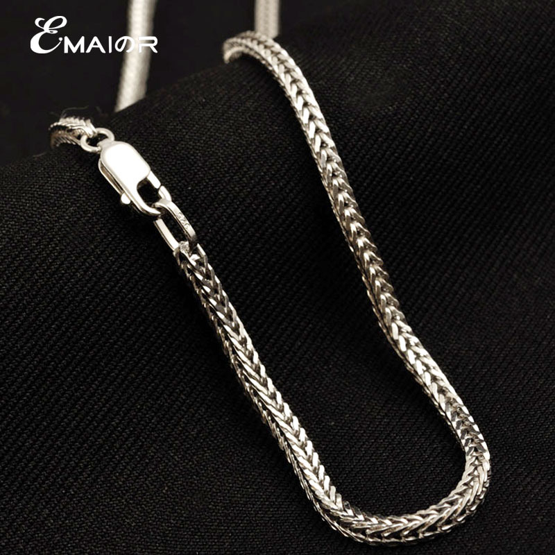 DIY 镀白金肖邦链S925纯银 男士项链加粗锁骨链毛衣链女玉石配链