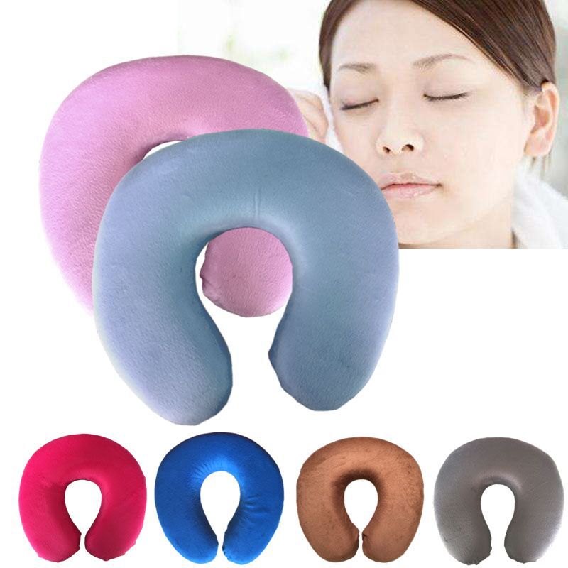 Premium U-Shaped Memory Foam Slow Rebound Support Cervical Travel Neck Pillow Core_voghion.com