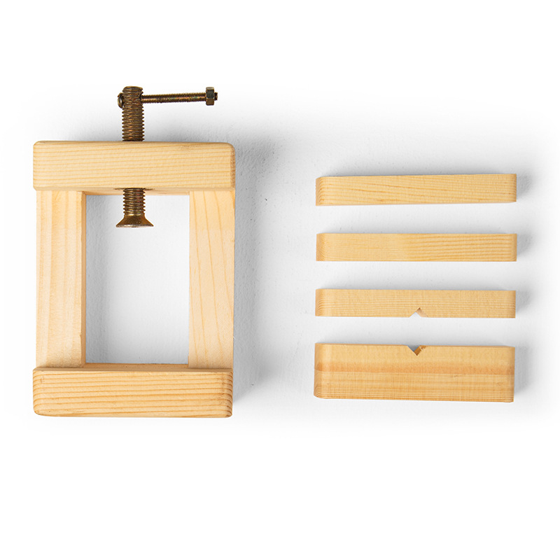 Cama de Madera para Grabado de Sellos, Pino Pulido para Talla y Estudio