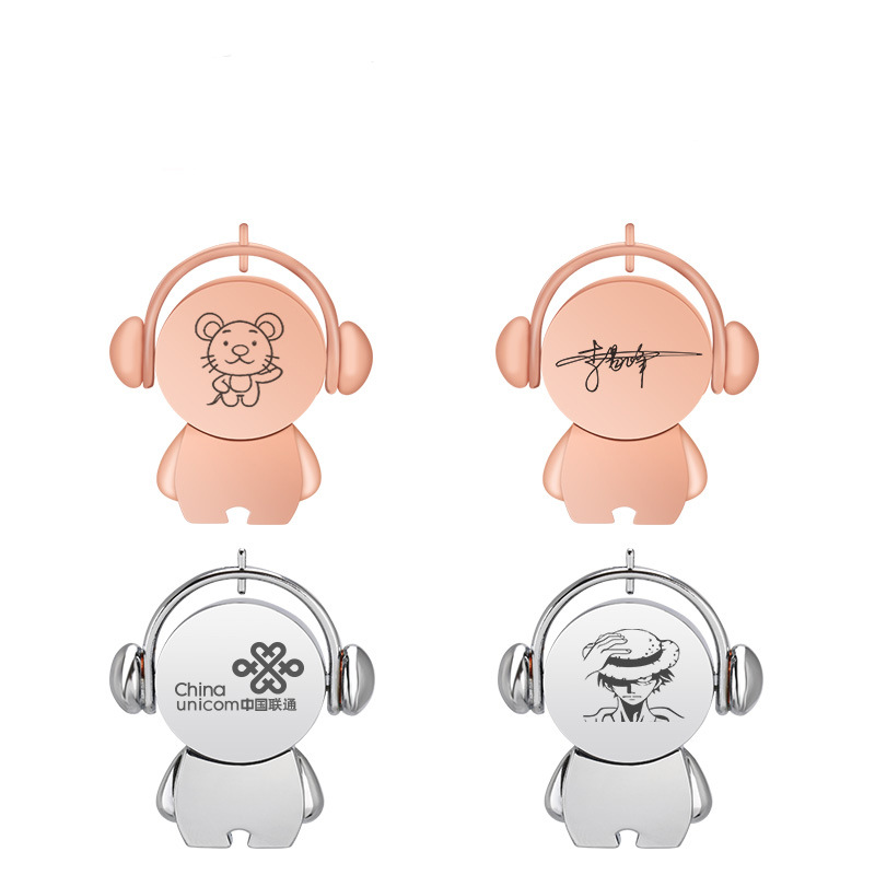 Coche creativo músico Disco flash USB Teléfono móvil Ordenador de dibujos animados Disco flash USB de alta velocidad Regalo de metal Disco flash USB Logotipo de letras