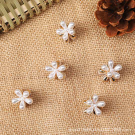 法式复古仿珍珠雏菊花朵头发发夹ins甜美发卡迷你发抓韩国发饰