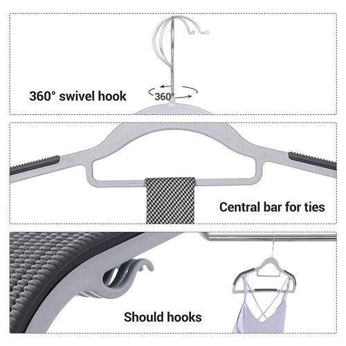 Amazon Cross-Border Anti-slip Seamless Clothes Drying Rack Wet and Dry Plastic Clothes Rack Adult Household Wardrobe Clothes Rack