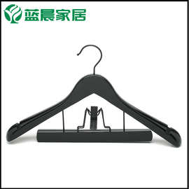 厂家直批豪华木衣架酒店服装店大衣架西装套装架黑色展示衣架裤架