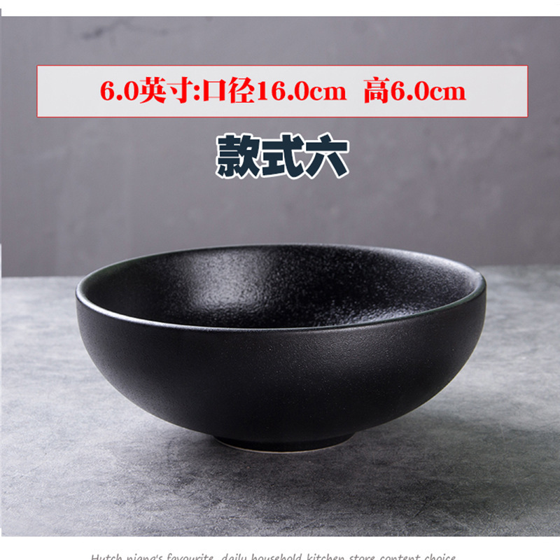 6 pulgadas tazón de cerámica ensalada sopa de fideos arroz tazón de comida ligera