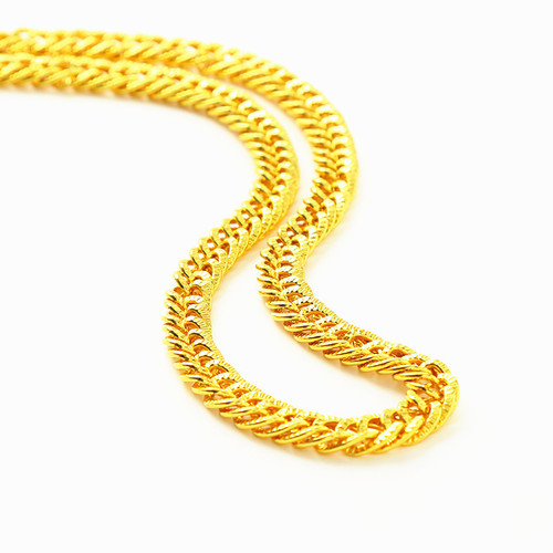 Rural market stall supply gold chain unisex gold-plated necklace men's imitation gold necklace fire gold necklace