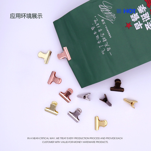 Amazon's best-selling sealing clip, long tail clip, retro photo clip, color coffee clip, stationery wallet triangle clip