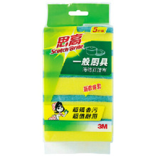 正品3M思高一般厨具海绵百洁布餐饮用吸水刷锅洗碗去污抹布5片装