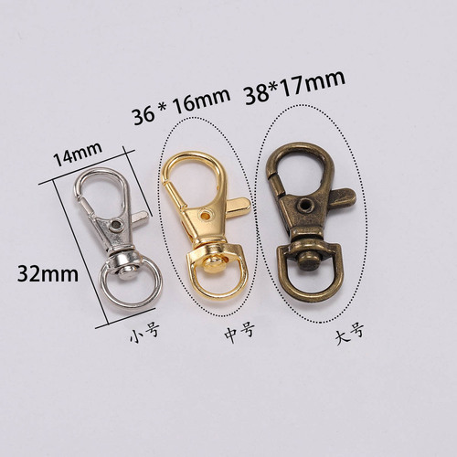 Large lobster buckle diy key ring pendant buckle dog buckle key chain accessories 360 degree luggage hardware buckle buckle