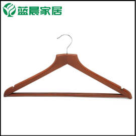 实木衣架酒店服装店木制平头衣架西服套装衣挂防滑无痕源头工厂