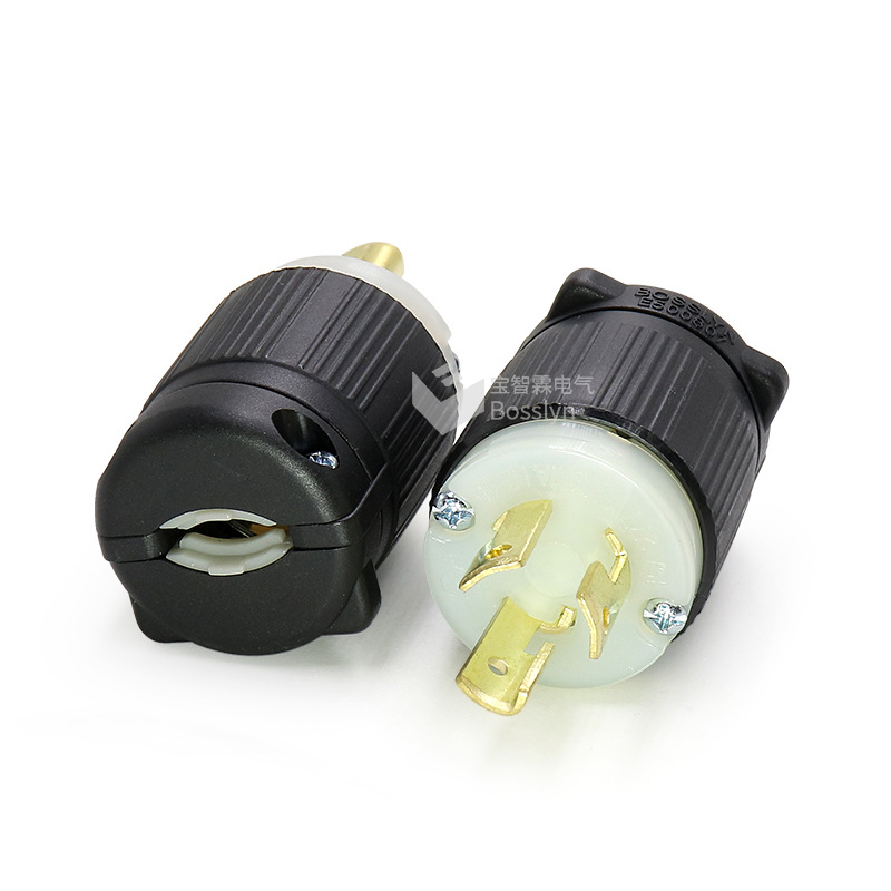 NEMA L7-15P美国电机 15A 277V大功率电机插座 UL美标组组合插头