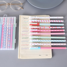 韩国小清新十色中性笔10支套装水笔创意卡通学生学习办公彩笔文具