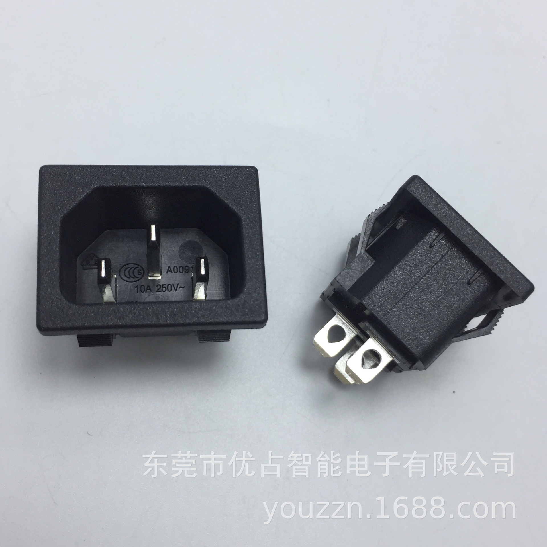 品字插座 品字三插  R-301SN  RICH BAY  三脚公座  卡入式插座