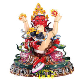 密宗五路财神·藏教佛像树脂玻璃钢极彩古彩贴金河南佛像厂直销