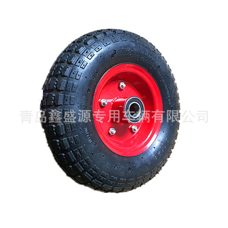 供应13*4.00-6橡胶充气轮子 13寸清洗机园林车手推货仓车充气轮胎