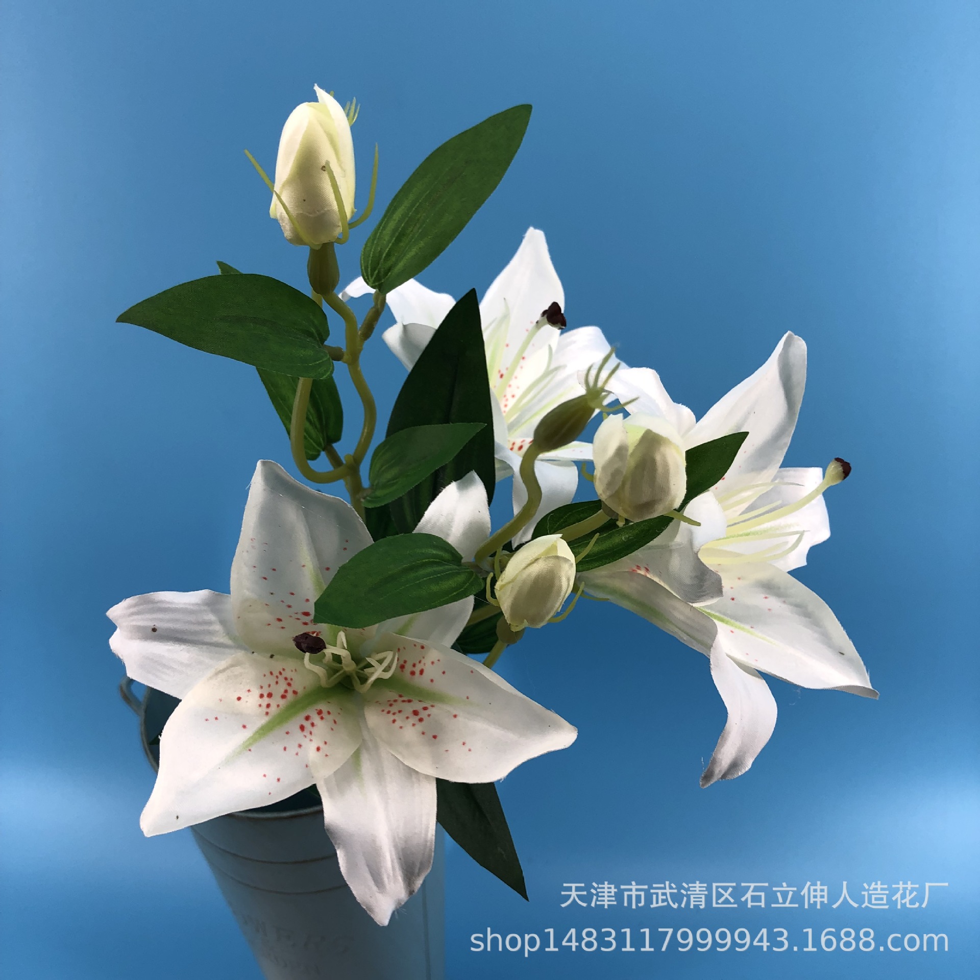 Los fabricantes suministran flor artificial perfume lirio 6-cabeza única planta de lirio artificial boda flor decorativa