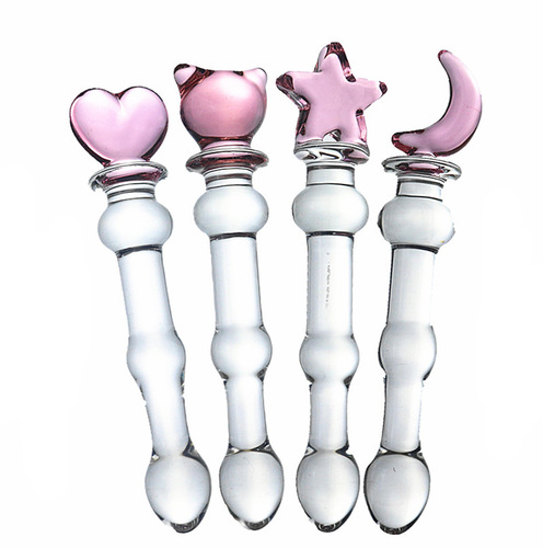Sex toys, sticks, adult female sex products, glass hearts, cats, crescent moon, five-star penis anal plugs