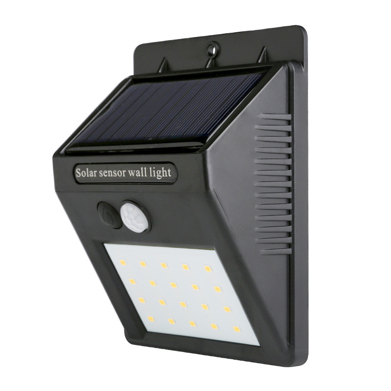 Solar 28LED induction wall lamp outdoor landscape lighting floodlight courtyard wall lamp large shell