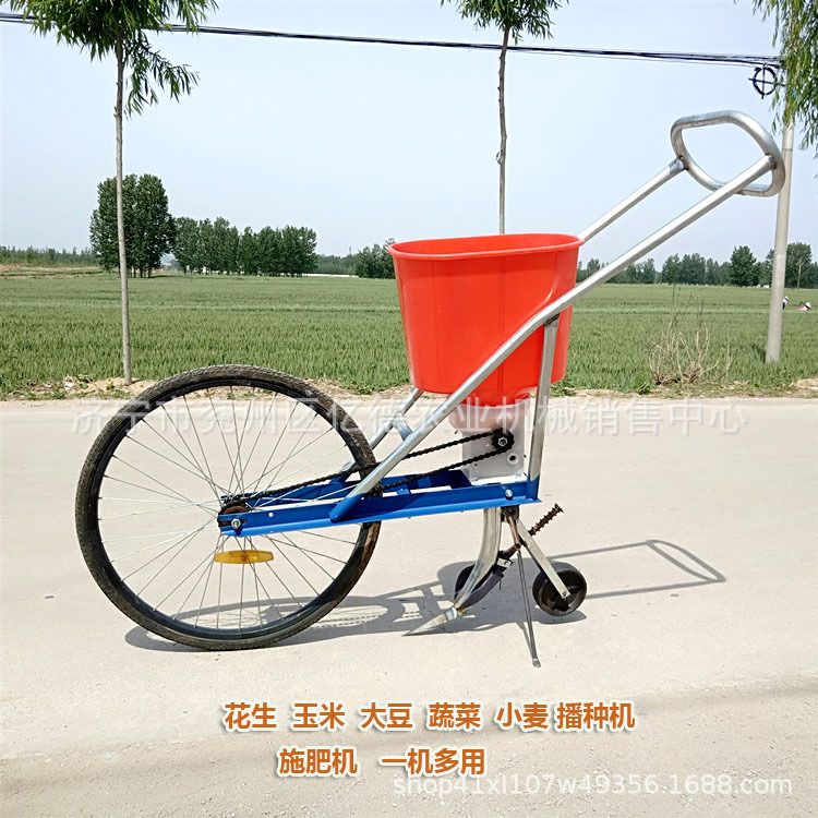 人力手推施肥播种机 精播机简易款经济适用手推撒肥机厂家直供