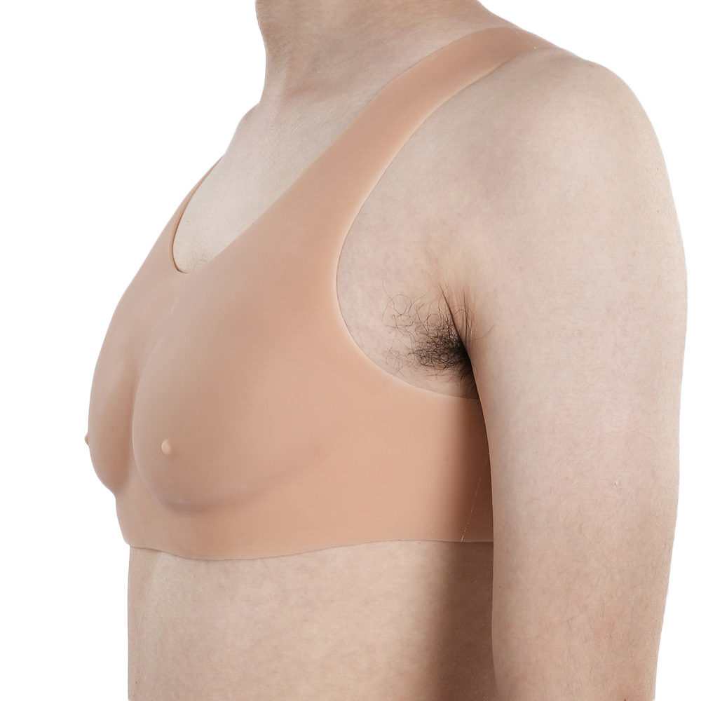 Los apoyos del maquillaje de los hombres engrosaron el músculo falso del pecho del silicón Traje corto del músculo del cuello redondo modificaron el vestido de las mujeres cosplay de los hombres
