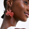 Fashionable earrings heart-shaped, 2019, European style, flowered
