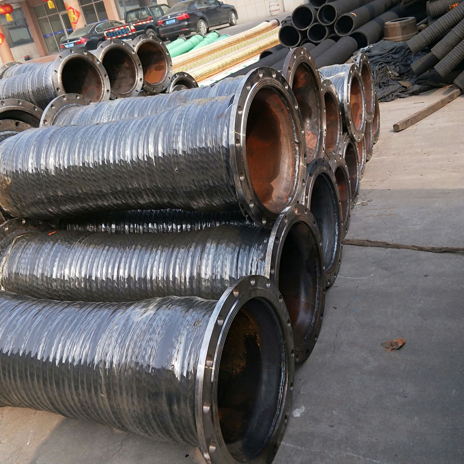 红头耐磨淘金钢丝橡胶管耐磨损抗弯曲优质橡胶钢丝耐磨淘金钢丝管