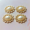 Metal beads from pearl, hair accessory handmade for bride, mirror effect