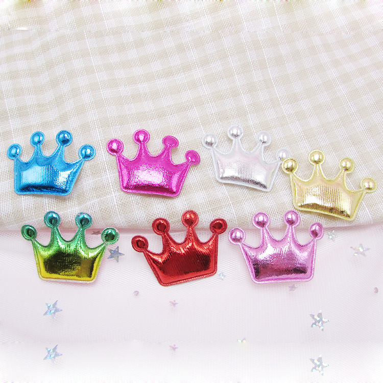 亮面皮质感皇冠女童边夹韩版儿童头饰品 宝宝发夹可爱手工配件
