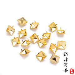 跨境速賣通DIY鉚釘金字塔方形四爪釘速賣通金色銀色