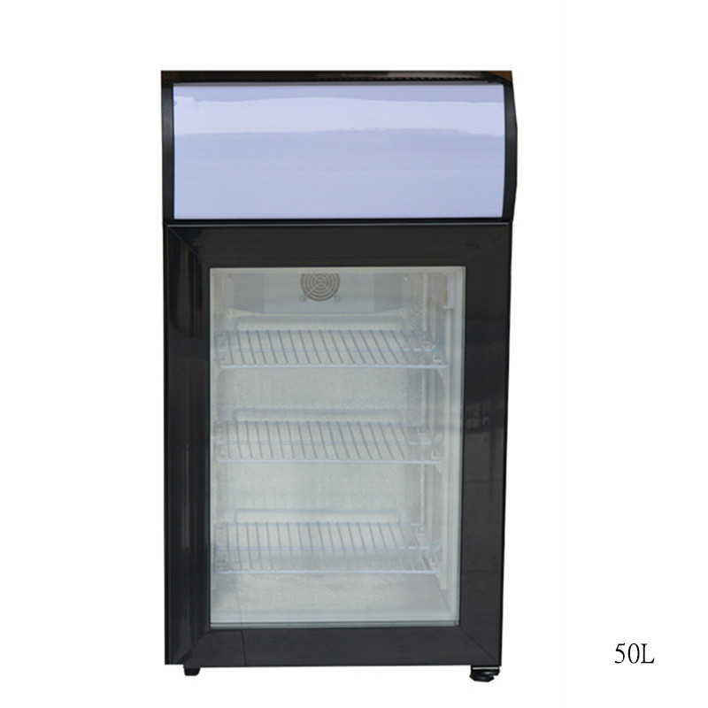 Fábrica de vidrio puerta congelada mini refrigerador pequeño helado vitrina comercial Durian gabinete té gabinete Barra de hielo