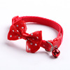 Choker with bow, small bell, pet, Korean style, cat