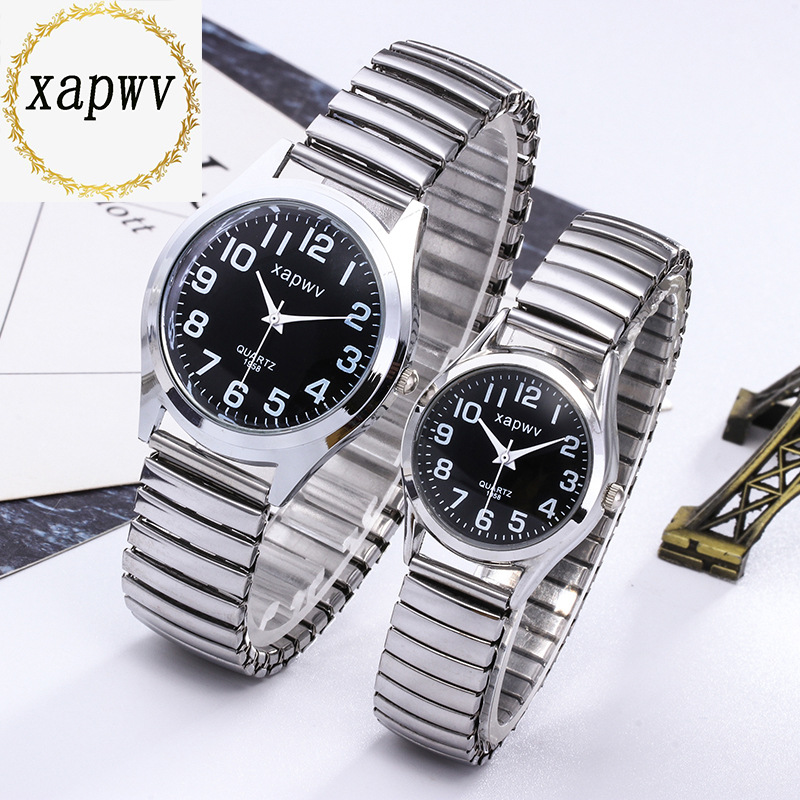 Factory direct supply xapwv brand simple men's watch steel band for the elderly leisure couples watch lovers a pair