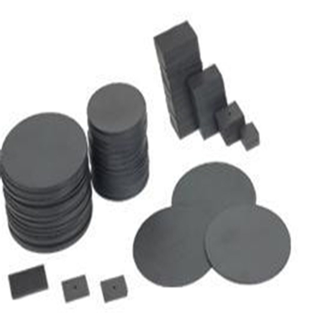 厂家现货供应铁氧体圆片磁铁 黑色方块磁 切割磁