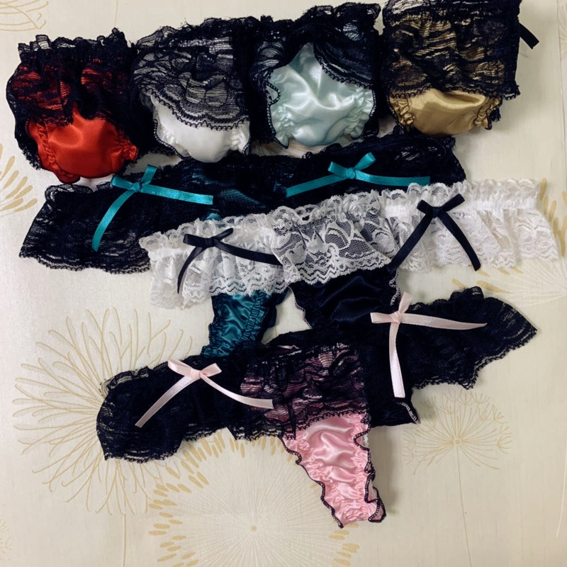 Cross-Border black lace sexy temptation girl thong underwear low waist new T pants a generation of hair