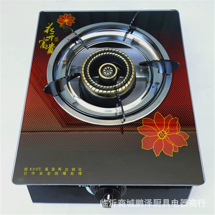 Прямые продажи, оптовая продажа, бытовая настольная газовая плита из закаленного стекла, сжиженный газ, жестокий огонь, газовая плита с одним глазом, жестокая огонь