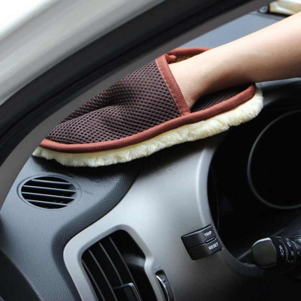 Guantes de lavado de coches lana engrosada guantes de limpieza de coches guantes de depilación de coches palma de oso paño de limpieza de coches Herramientas de limpieza image 4