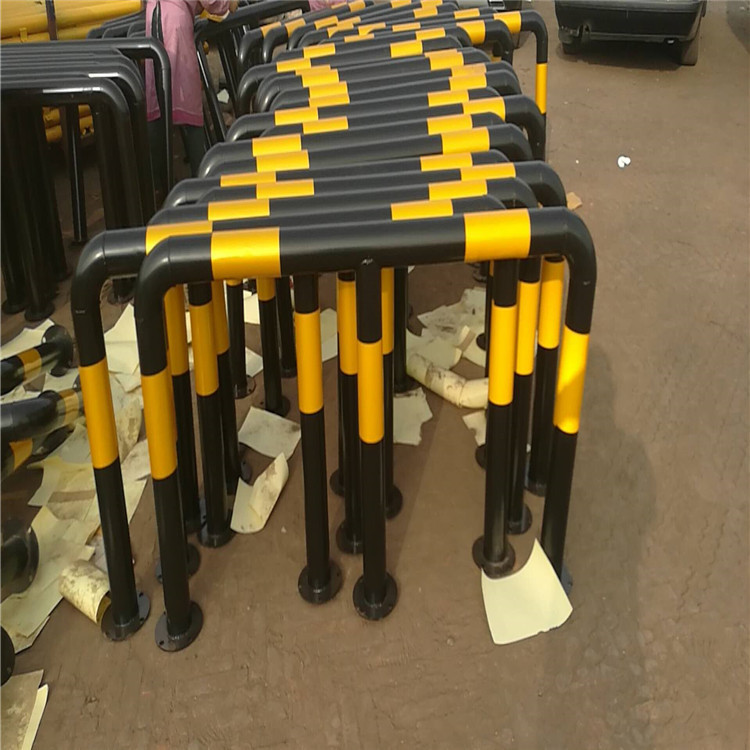 停车位挡轮杆U型护栏 钢管定位器停车场设施车辆止退器挡车器