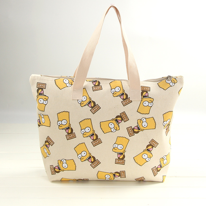 防水帆布袋帆布补习包手提袋男女中小学生书袋户外便携多功能收纳