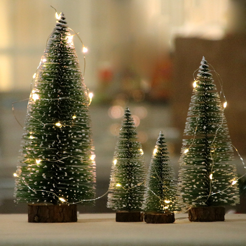Mini Christmas tree Christmas Cedar desktop white pine needle tree window decoration Christmas gift Christmas decorations